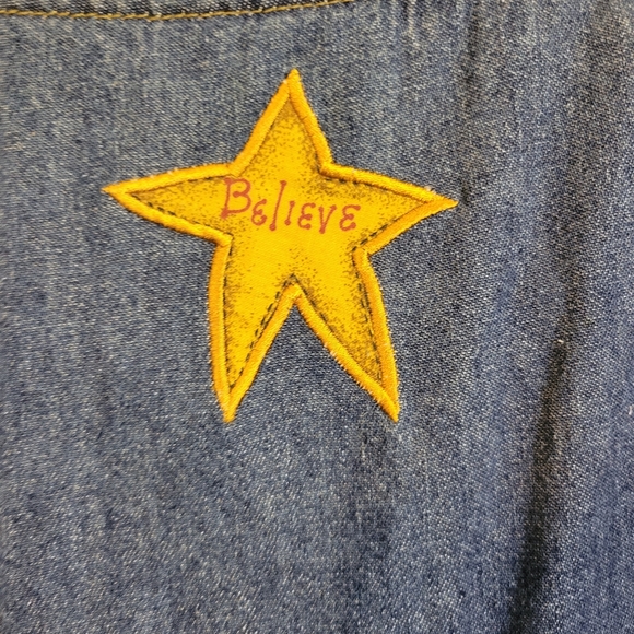 The Quacker Factory Women's Vest Sleeveless Denim Blue Angels Size Large. - Picture 9 of 9